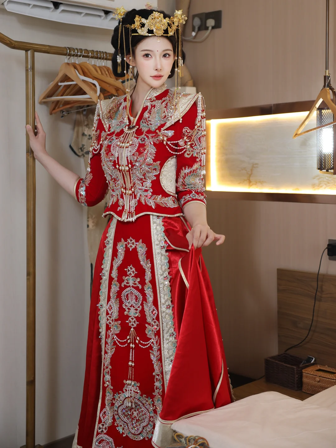 梨霜儿 - No.004 新娘红装 [113P-2.3GB] tg@simisebaisi 【丝足阁】020.webp